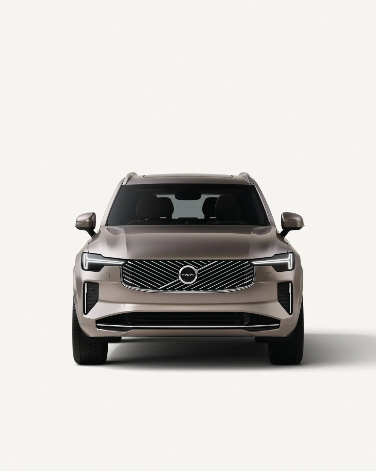 Volvo XC90 from the front in a white studio