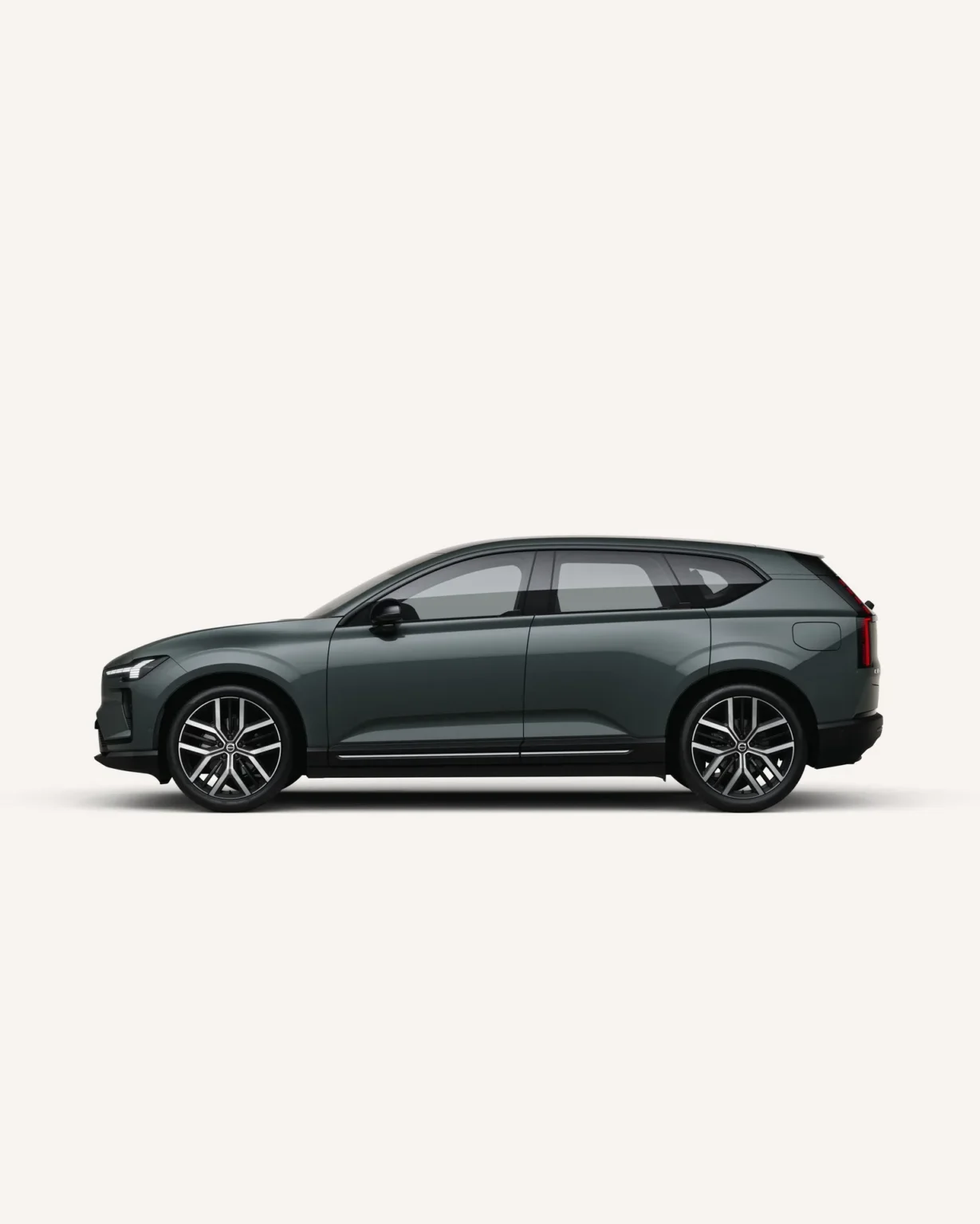 Side view of a Volvo EX60 in a white studio
