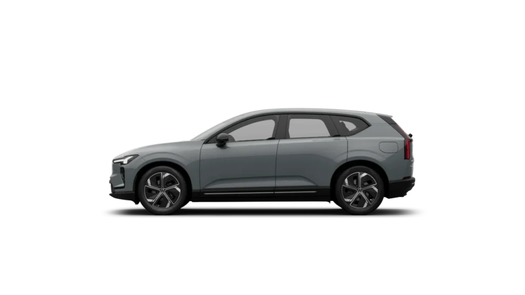 Side view of the Volvo EX60 in grey