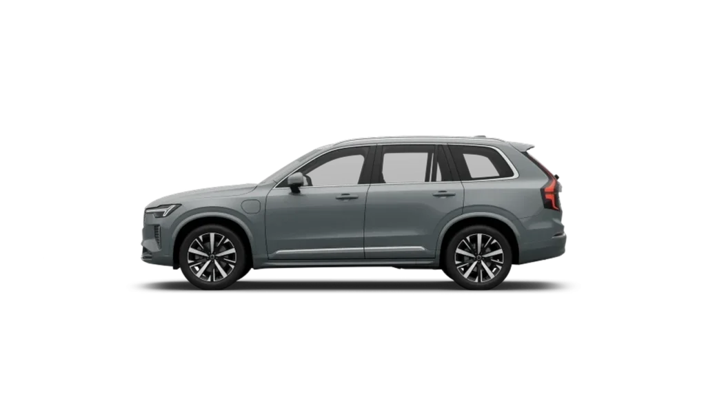 Side view of the Volvo XC90 Plug-in Hybrid in grey