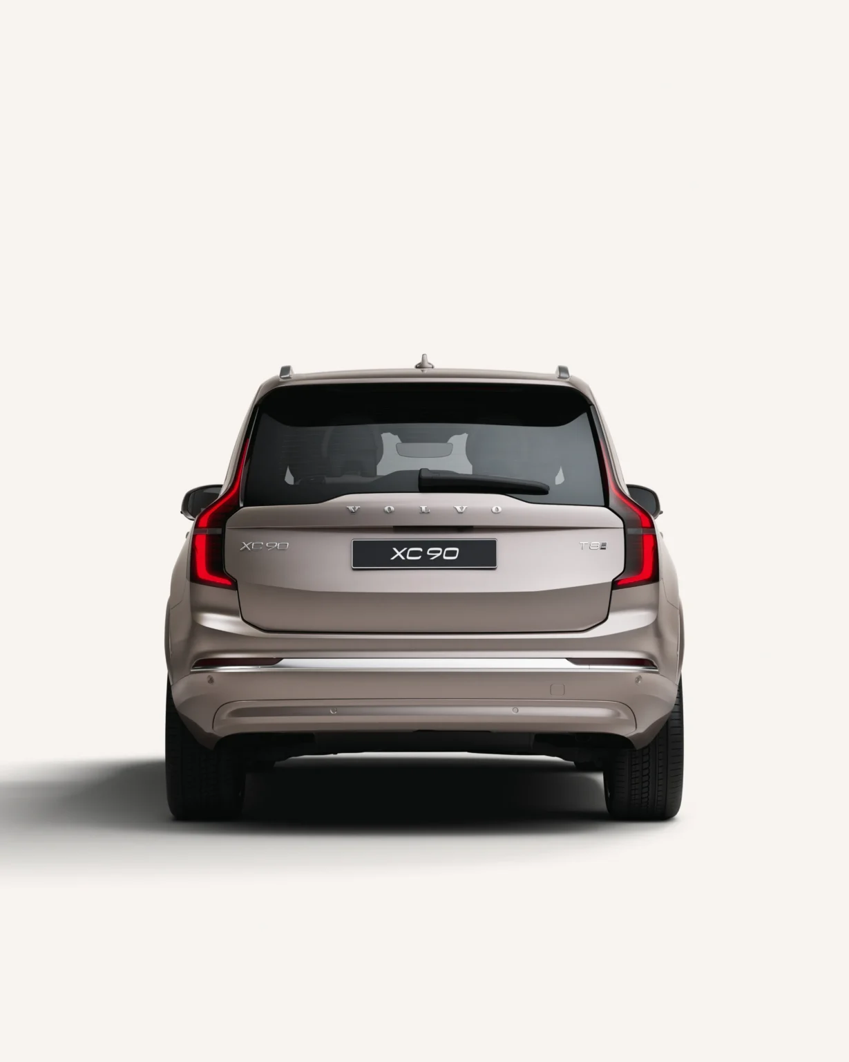 Volvo XC90 from behind in a white studio